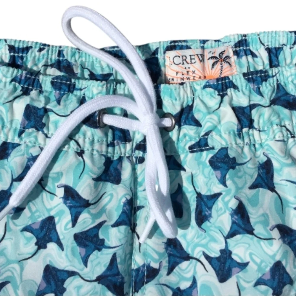 J. Crew Flex Swimwear Swim Trunks Stingray Pattern XL_3